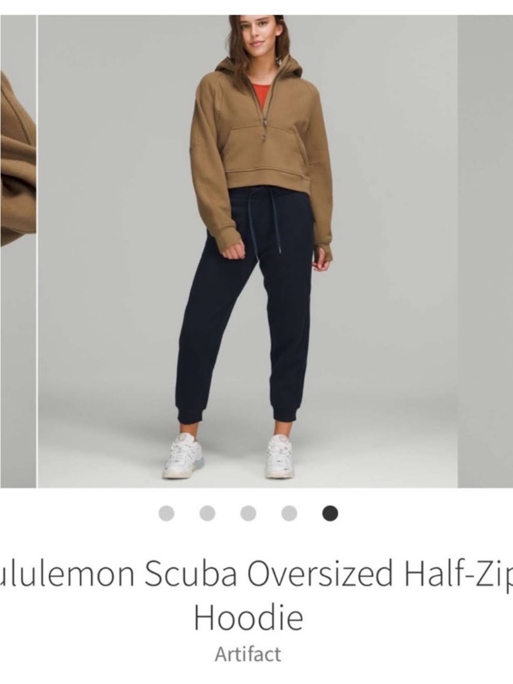 Lululemon Scuba Oversized Half Zip Hoodie Sweatshirt Artifact Sz M/L